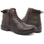 Bota Masculina Casual de Segurança com C.A em Couro Látego Café