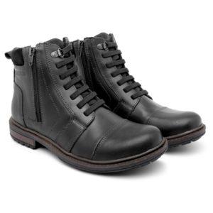 Bota Masculina Casual de Segurança com C.A em Couro Látego Preto